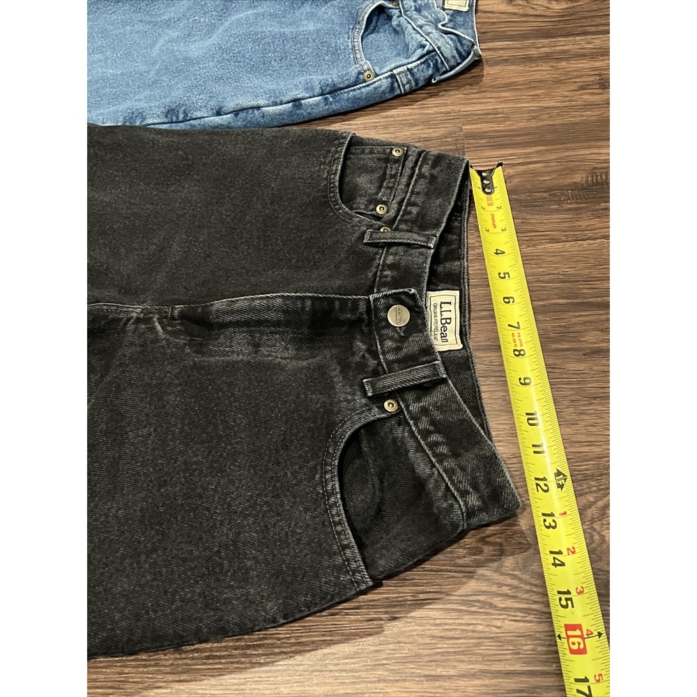 L.L. Bean Original Fit/Relaxed Blue And Black Jeans Size 8R Lot Of 2 - Picture 9 of 11